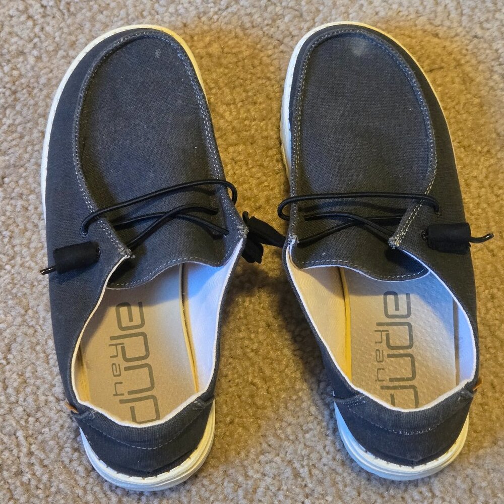 Hey Dude Wendy Shoes Lightweight Slip On Casual Dark Gray Size 8
